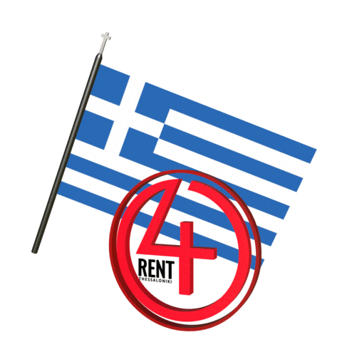 Custom Sticker Gifs - Animated logo for 4Rent Thessaloniki